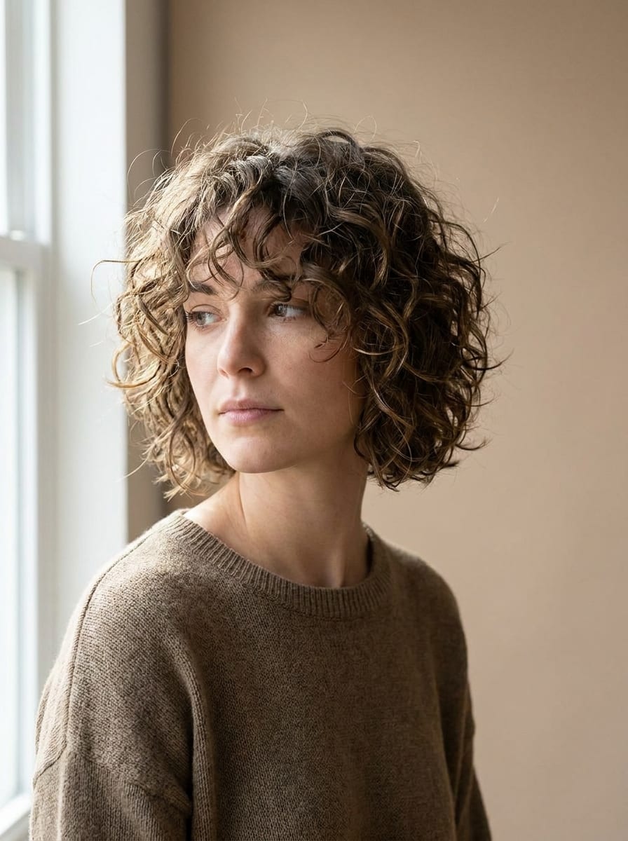 Kurzer Locken-Shag - kurze Lockenfrisur